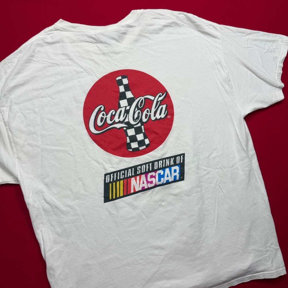 Vintage‎ 2005 NASCAR Coca-Cola 600 Racing T-Shirt Mens XL White Hanes Y2K Tee
